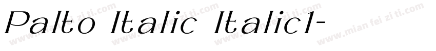Palto Italic Italic1字体转换